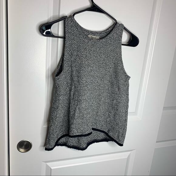 Madewell Knit Grey Swing Fringe Trim Tank Size XXS - Picture 3 of 6